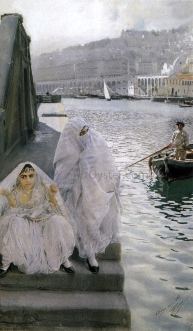 Anders Zorn In the Harbour of Algiers - Canvas Print