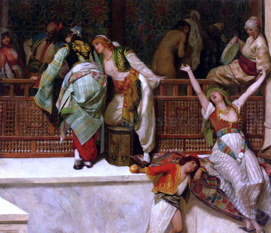 Franz Xavier Simm In the Harem - Canvas Print