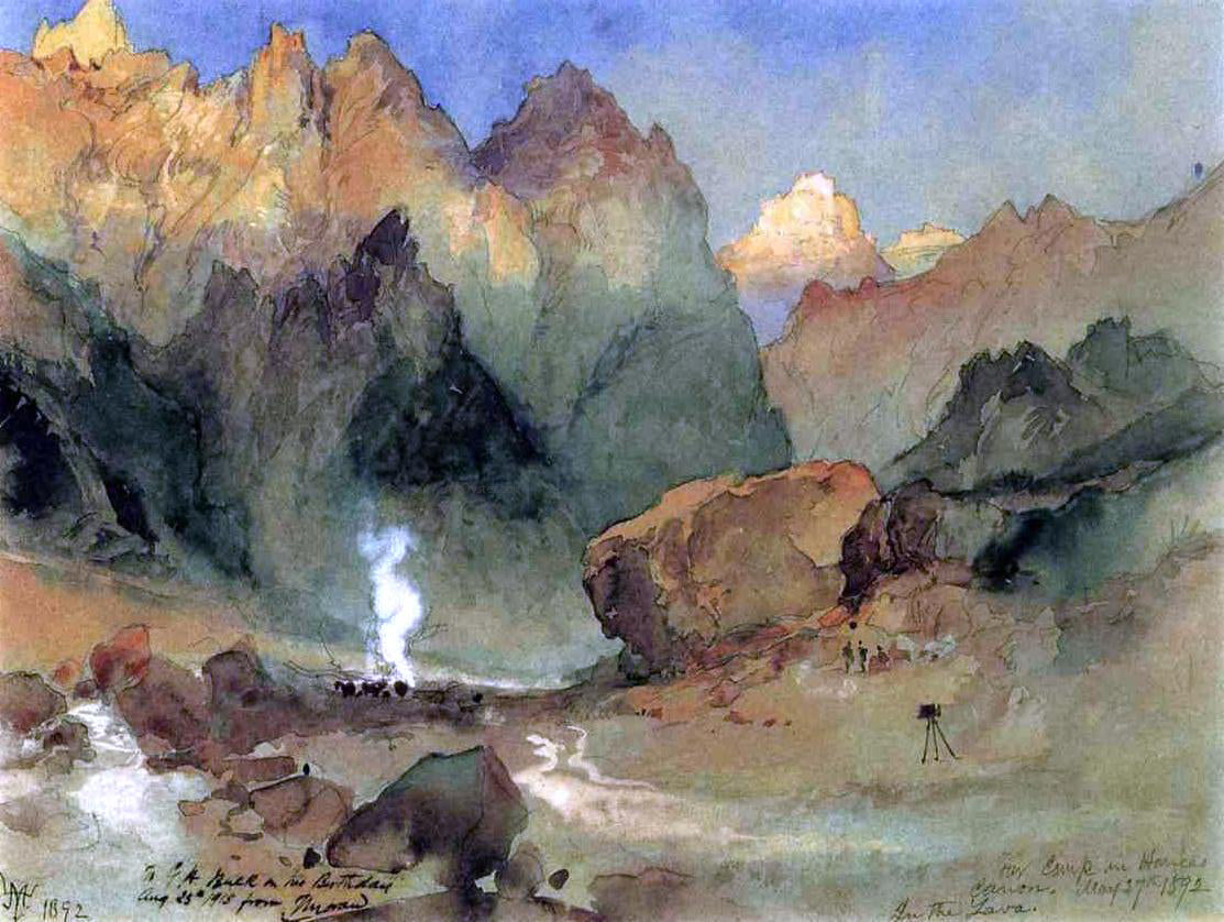 Thomas Moran In the Lava Beds - Canvas Print