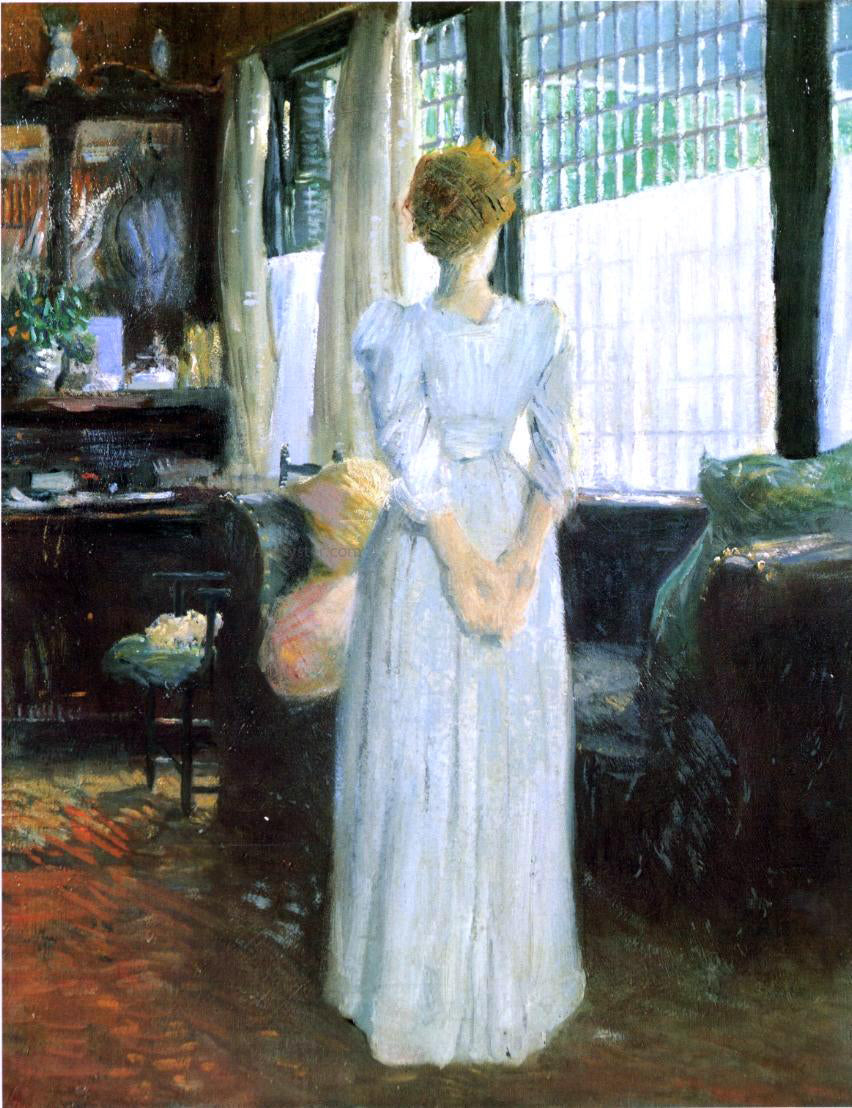 Julian Alden Weir In the Livingroom - Canvas Print