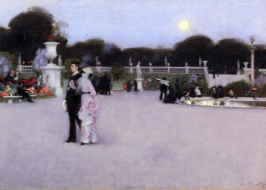 John Singer Sargent In the Luxembourg Garden - Canvas Print