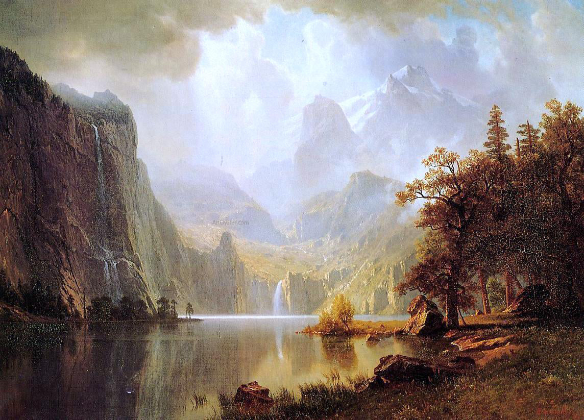 Albert Bierstadt In the Mountains - Canvas Print