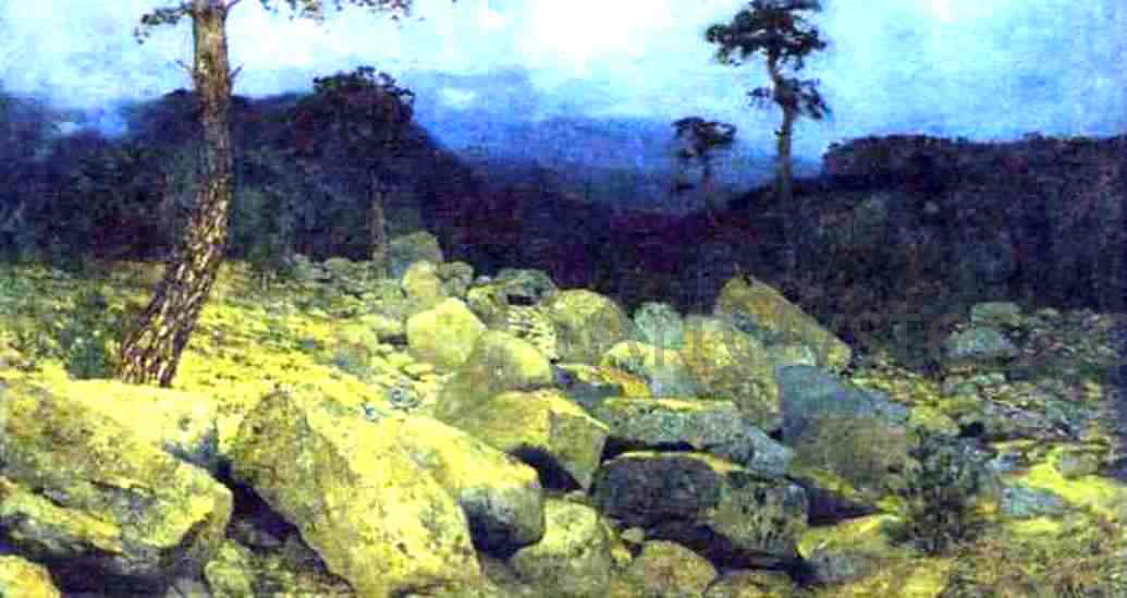 Isaac Ilich Levitan In the Mountains in the Crimea - Canvas Print