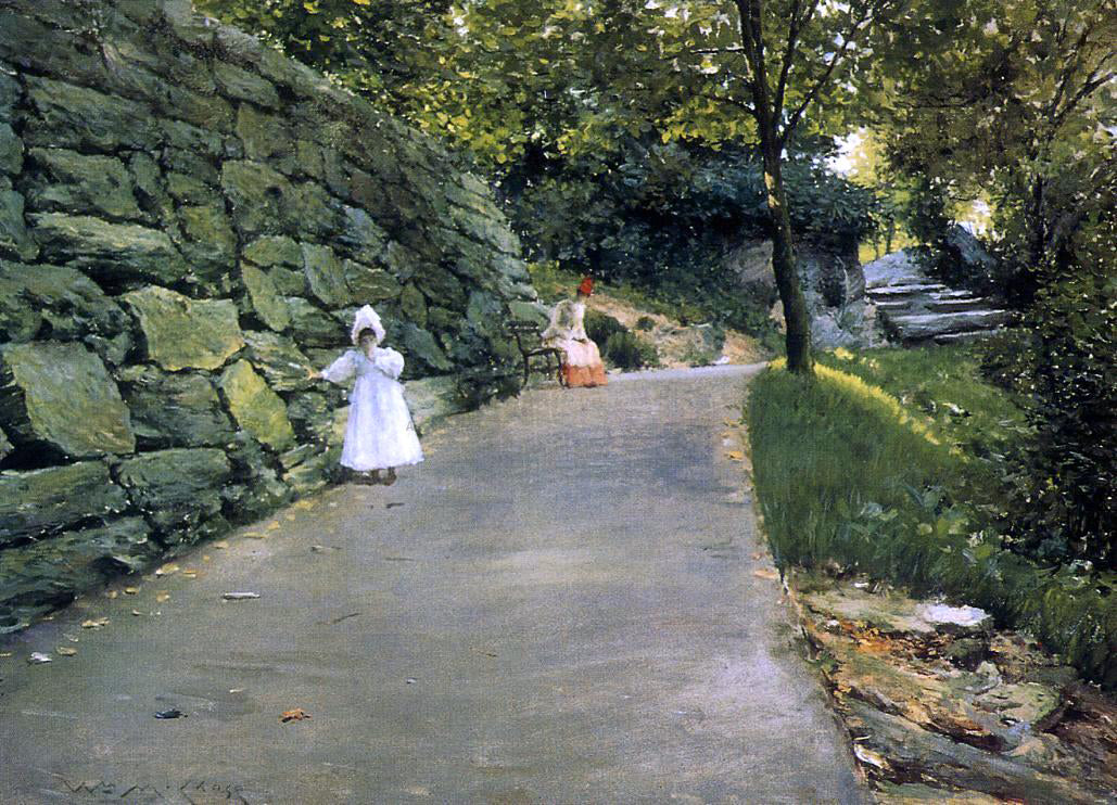 William Merritt Chase In the Park - a By-Path - Canvas Print