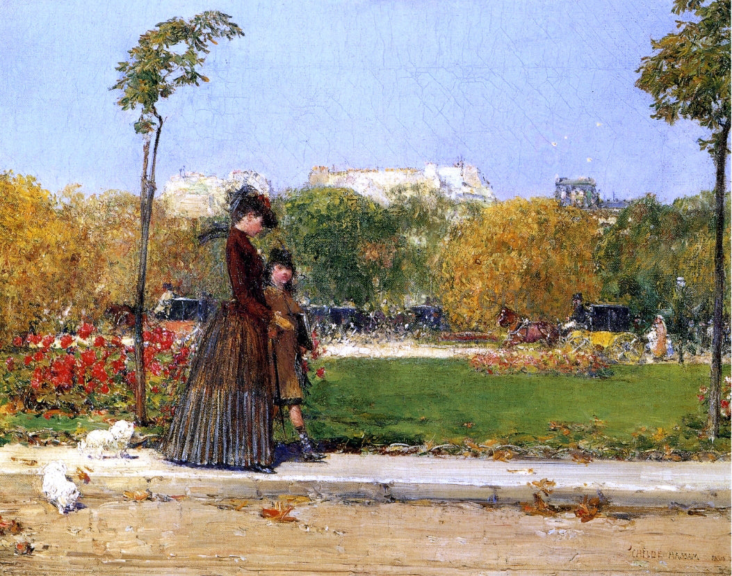 Frederick Childe Hassam In the Park, Paris - Canvas Print
