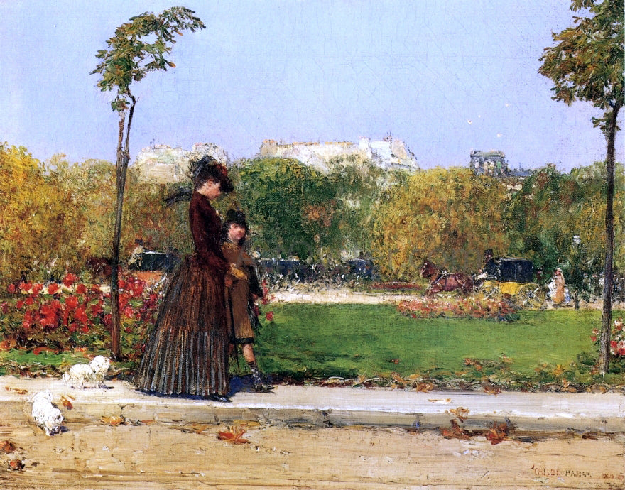 William Merritt Chase In the Park, Paris (also known as Dans le Parc, Paris) - Canvas Print