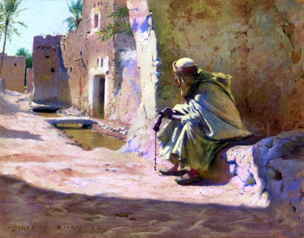 Charles James Theriat In the Shade, Biskra - Canvas Print