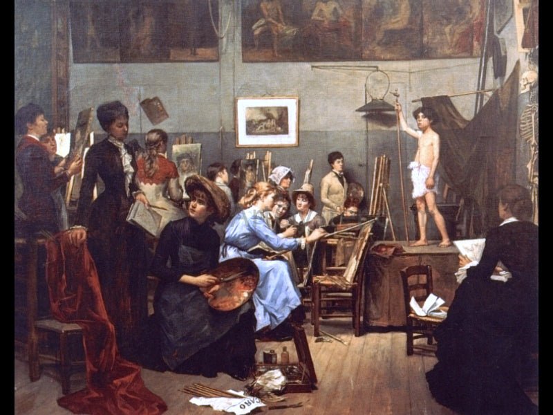 Maria Konstantinowna Bashkirtseff In the Studio - Canvas Print