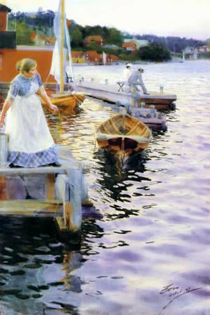 Anders Zorn In the Twilight - Canvas Print