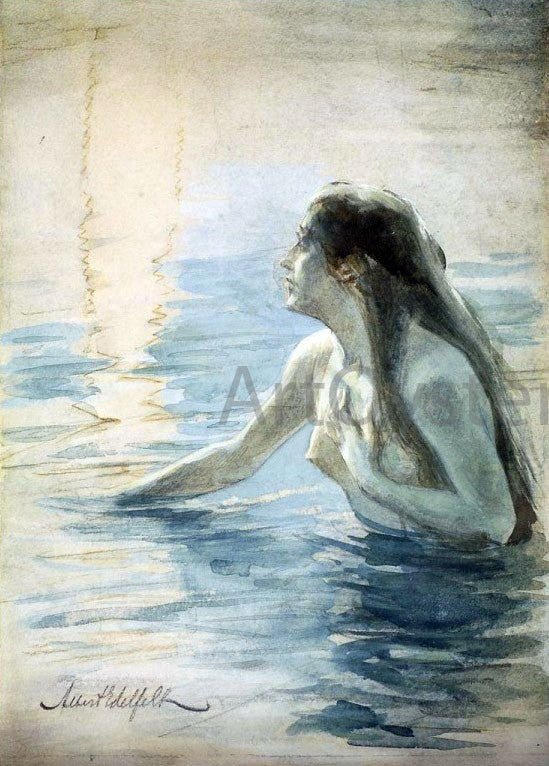 Albert Edelfelt In the Water - Canvas Print