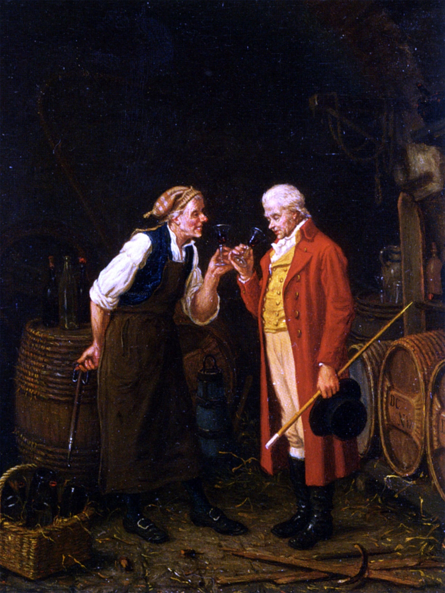 Jan David Col In The Wine Cellar - Canvas Print