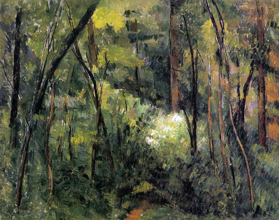 Paul Cezanne In the Woods - Canvas Print