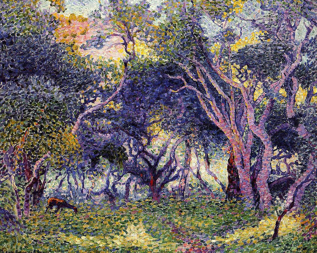 Henri Edmond Cross In the Woods - Canvas Print