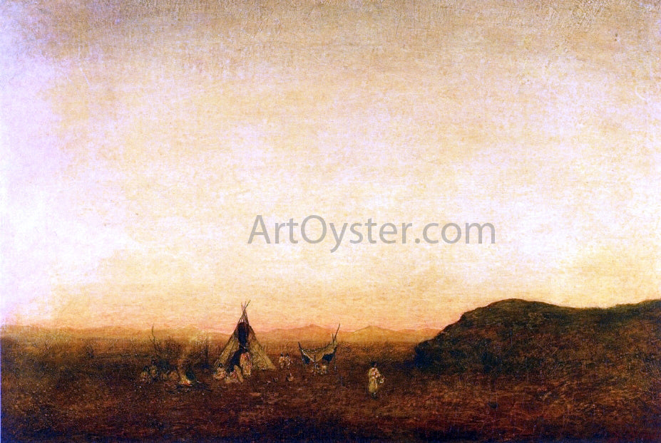 Ralph Albert Blakelock Indian Camp - Canvas Print