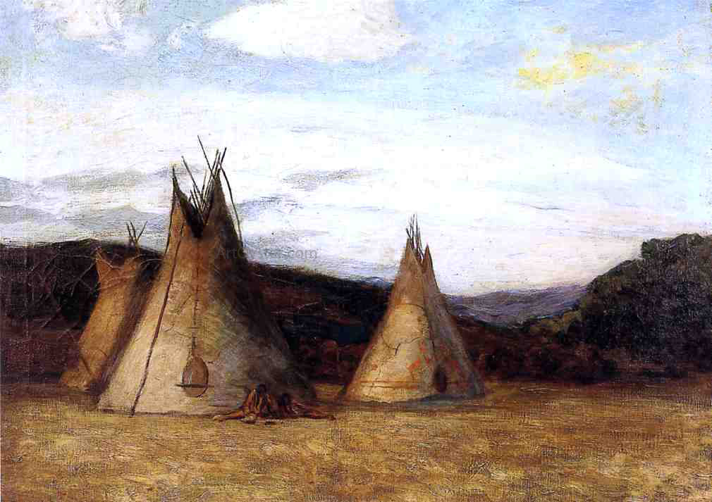 Edmund Montague Morris Indian Encampment - Canvas Print