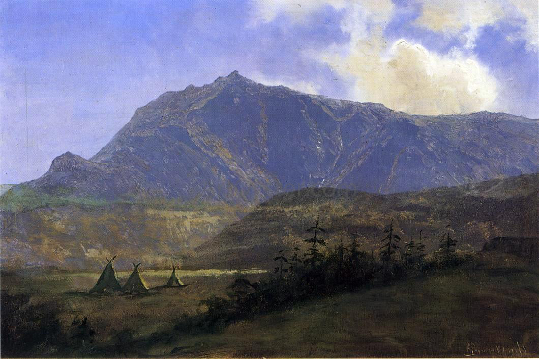 Albert Bierstadt Indian Encampment - Canvas Print
