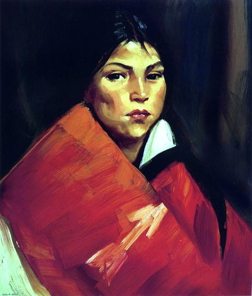 Robert Henri Indian Girl - Canvas Print