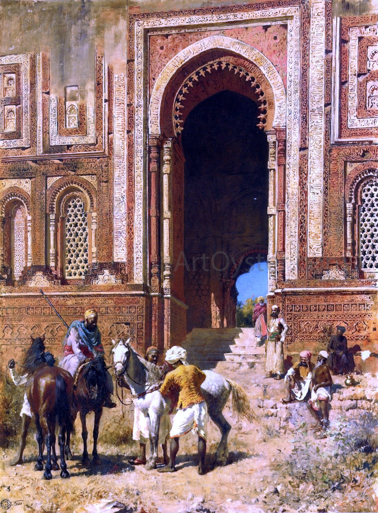 Edwin Lord Weeks Indian Horsemen at the Gateway of Alah-ou-din, Old Delhi - Canvas Print
