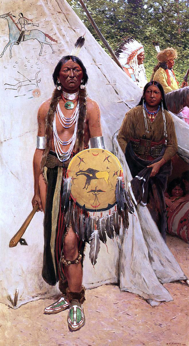 Henry F Farney Indians - Canvas Print