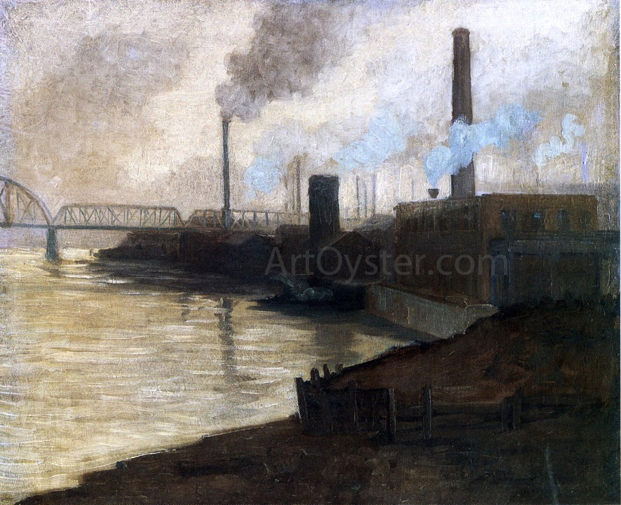 Aaron Harry Gorson Industrial Scene - Mills on the Monongahela - Canvas Print
