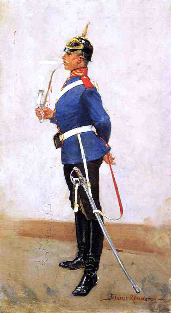Frederic Remington Infantry Officer, Full Dress - Canvas Print