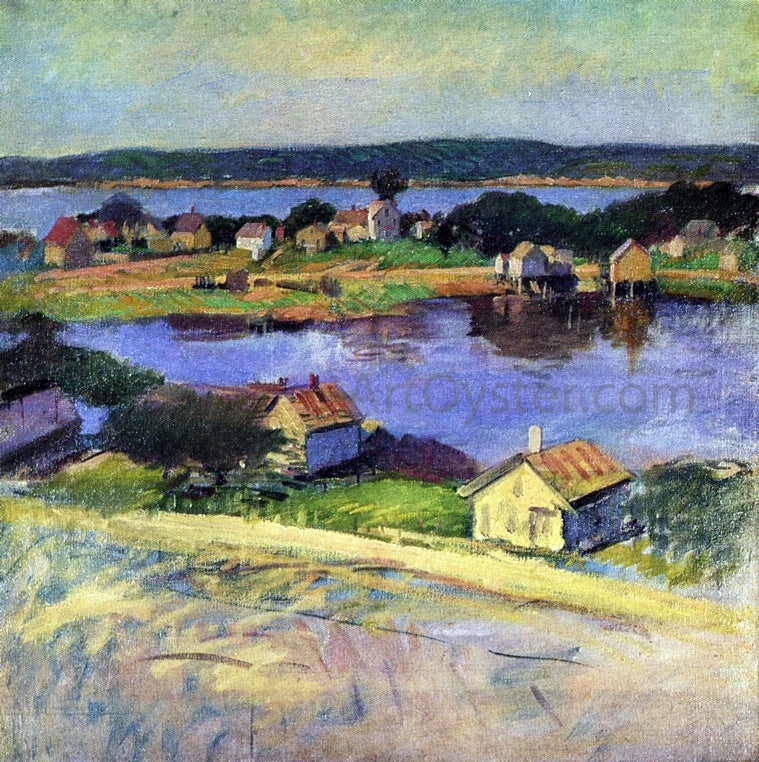 Frank Duveneck An Inlet Harbor - Canvas Print