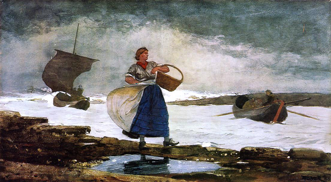 Winslow Homer Inside the Bar, Tynemouth - Canvas Print