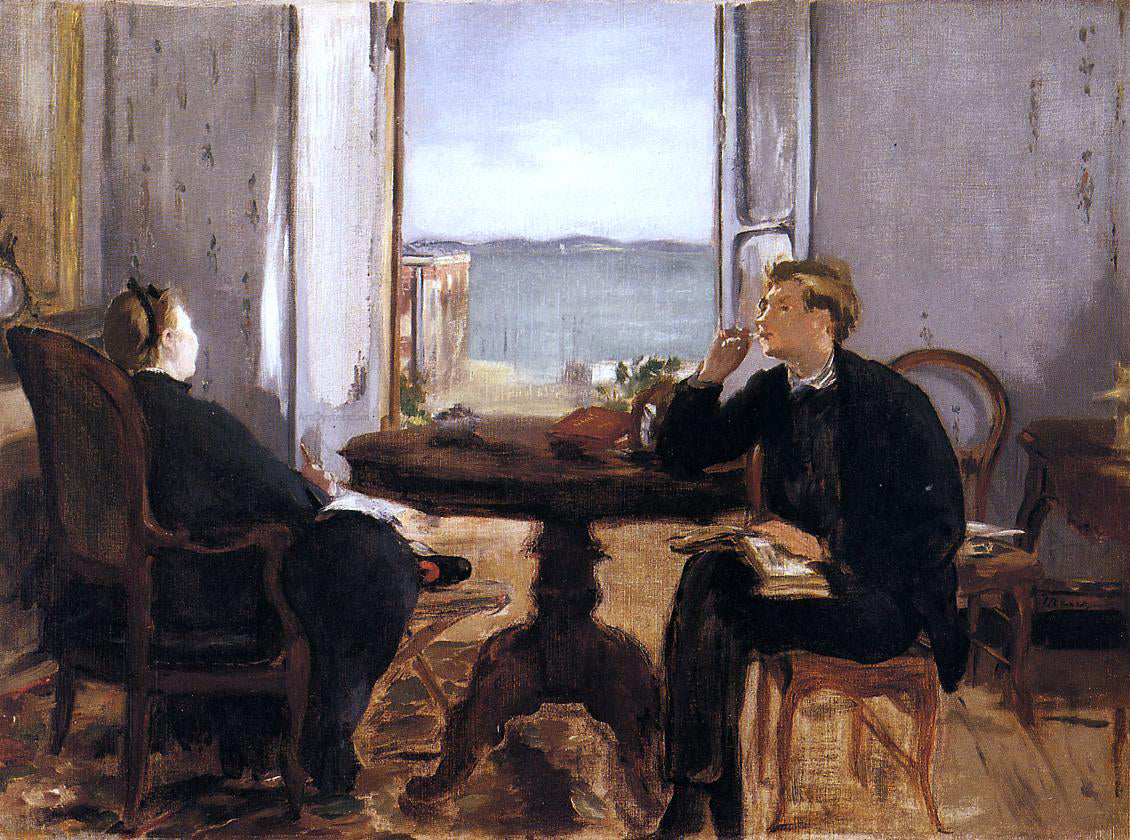 Edouard Manet Interior at Arcachon - Canvas Print