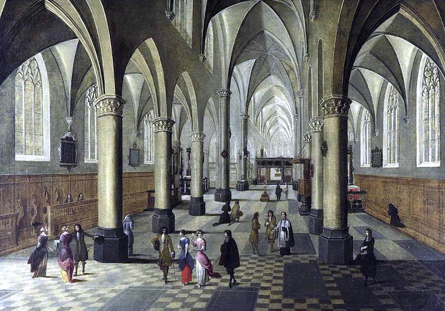 The Younger Peeter Neeffs Interior of a Cathedral - Canvas Print