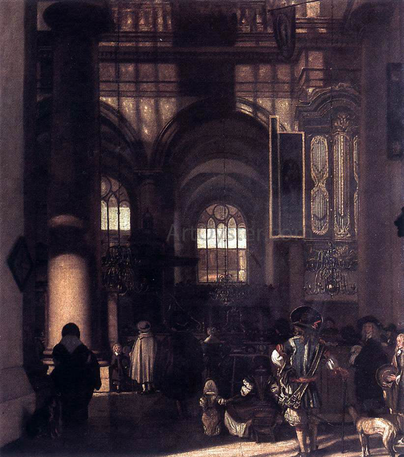 Emanuel De Witte Interior of a Church - Canvas Print