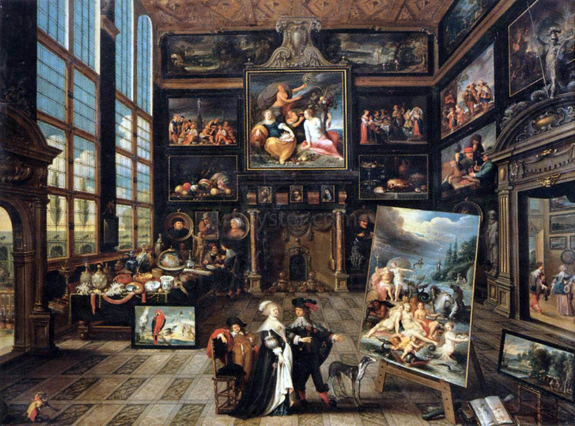 Cornelis De Baellieur Interior of a Collector's Gallery of Paintings and Objects d'Art - Canvas Print