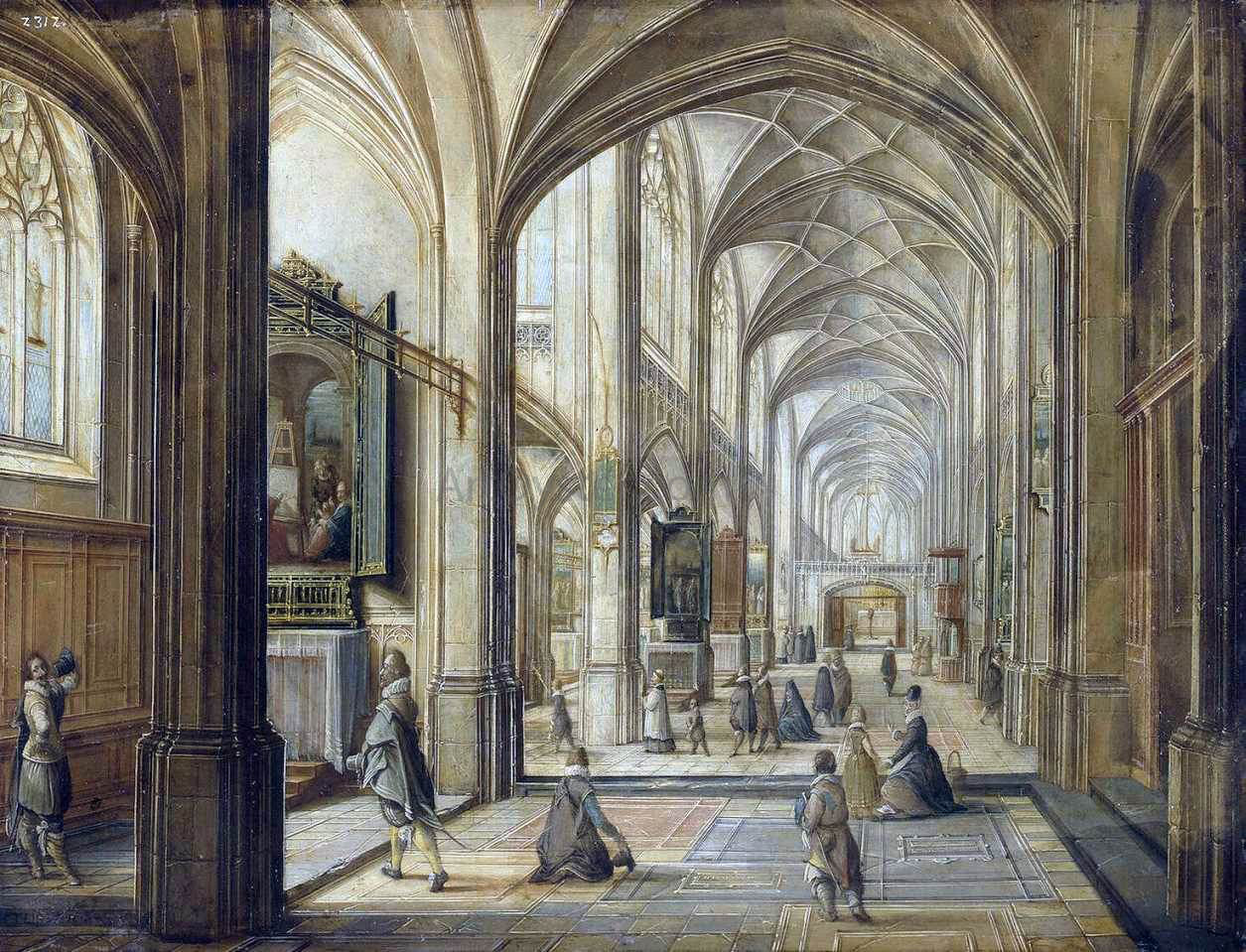 The Younger Hendrick Van Steenwyck Interior of a Gothic Church - Canvas Print