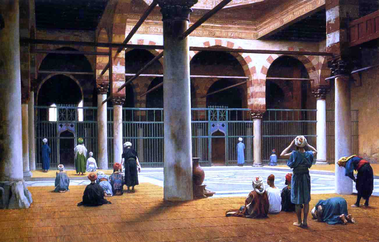 Jean-Leon Gerome Interior of a Mosque - Canvas Print