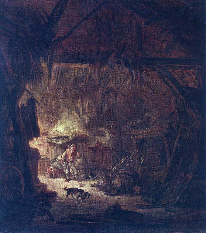 Isaac Van Ostade Interior of a Peasant House - Canvas Print