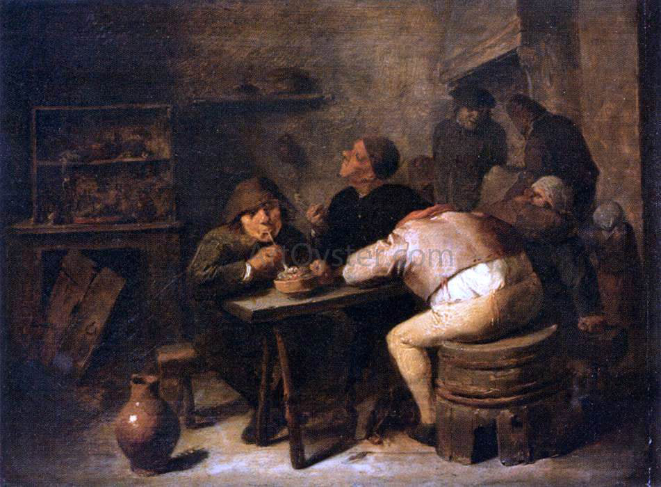 Adriaen Brouwer Interior of a Smoking Room - Canvas Print
