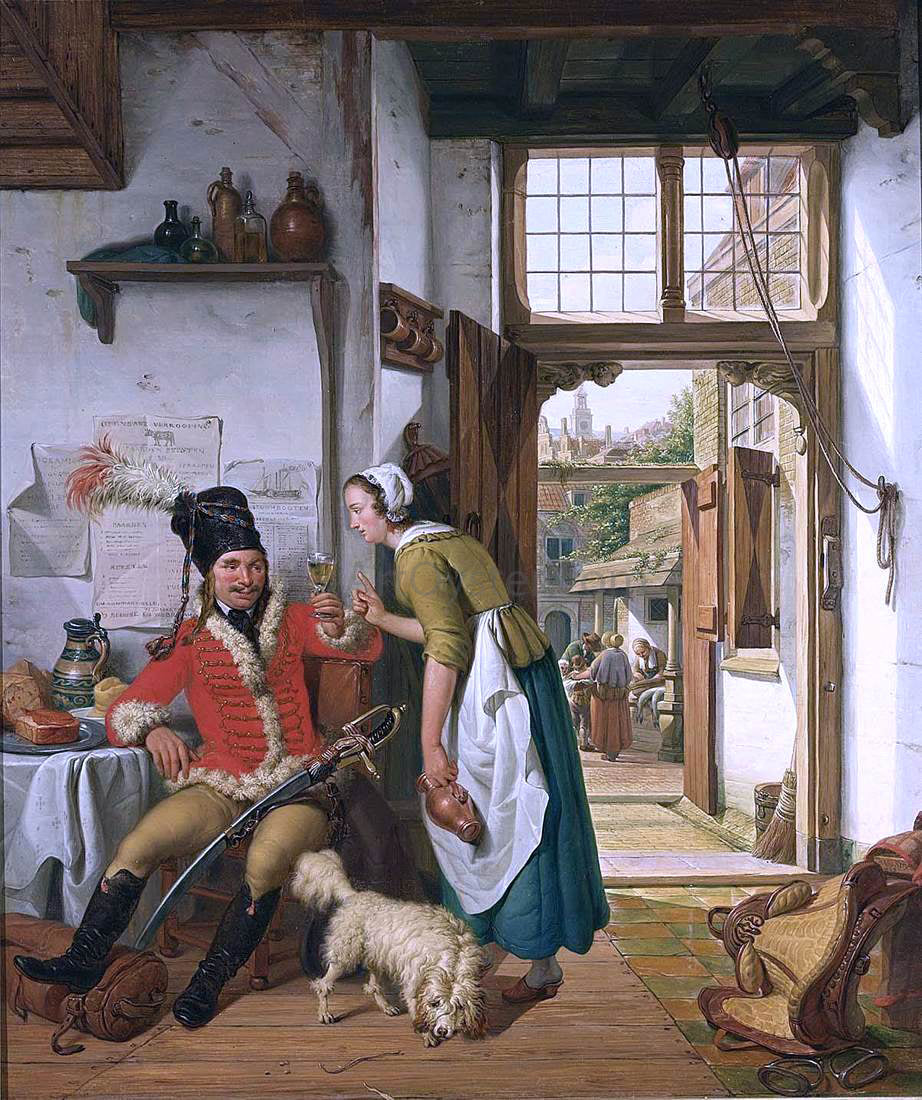 Abraham Van I Strij Interior of an Inn - Canvas Print