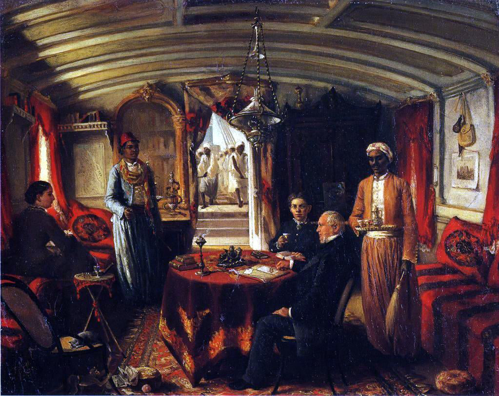 Ella Ferris Pell Interior of the "Sibyl" - Canvas Print