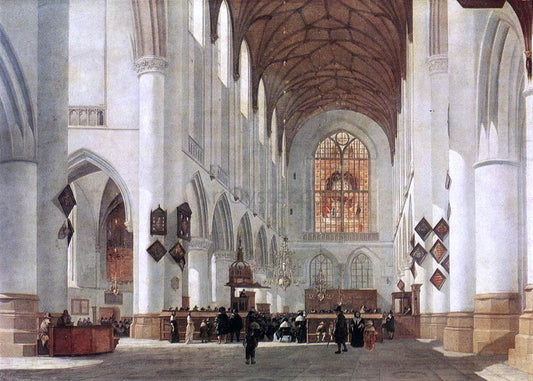Job Adriaensz Berckheyde Interior of the St Bavo Church at Haarlem - Canvas Print