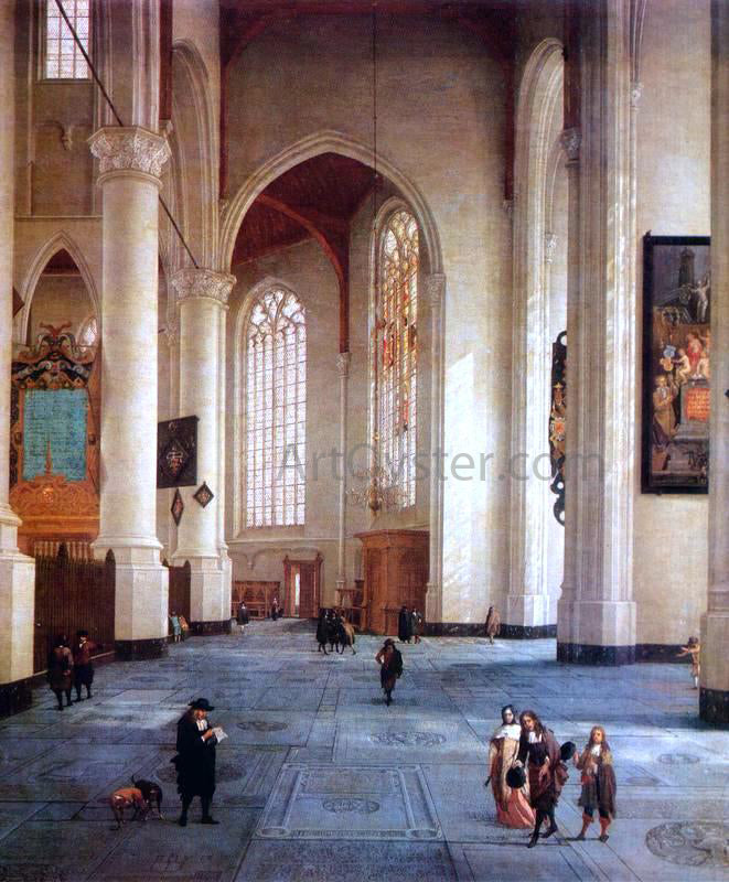 Anthonie De Lorme Interior of the St Laurenskerk in Rotterdam - Canvas Print