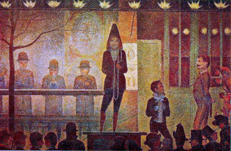 Georges Seurat Invitation to the Sideshow - Canvas Print