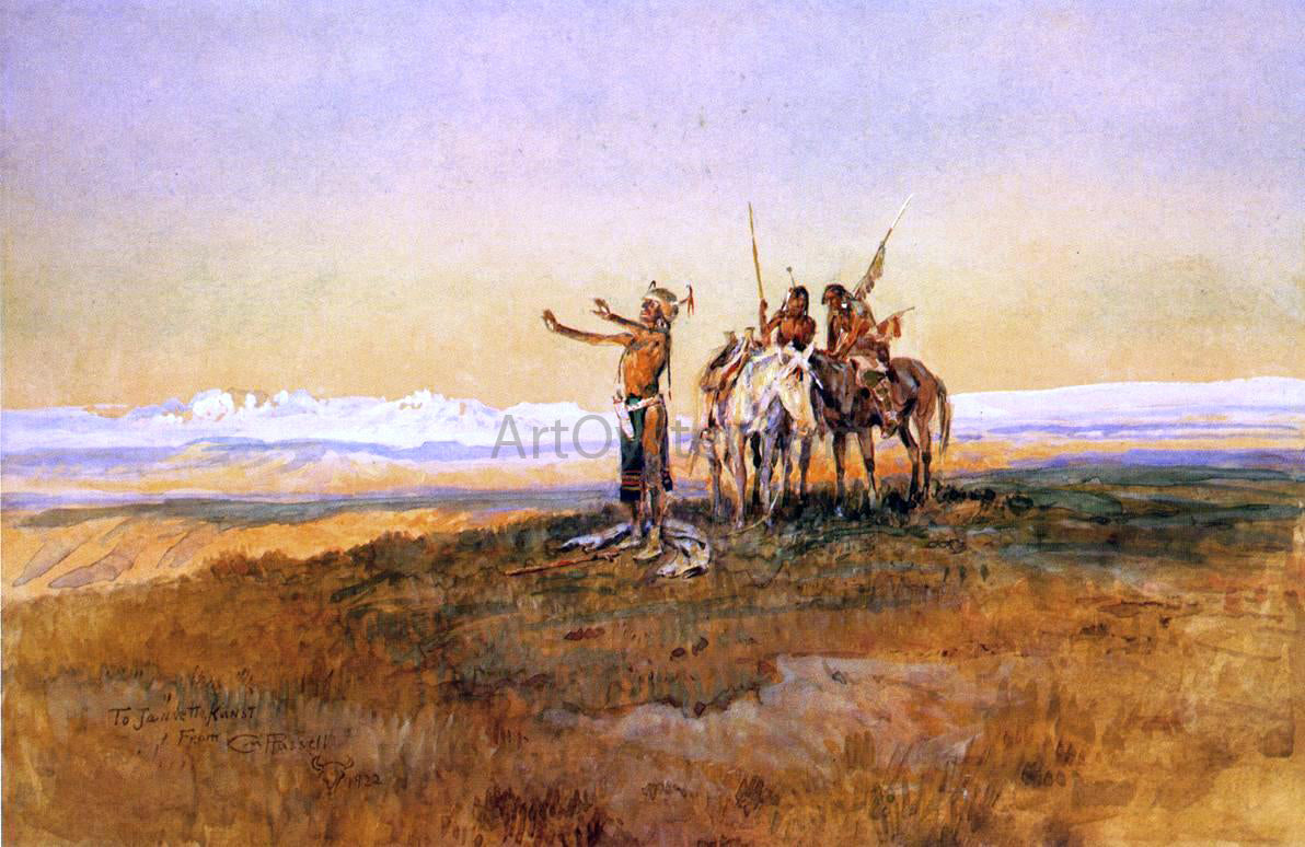 Charles Marion Russell Invocation to the Sun - Canvas Print
