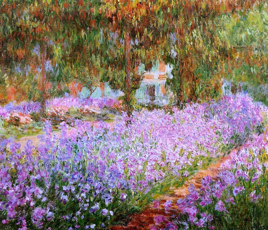 Claude Oscar Monet Irises in Monet's Garden - Canvas Print