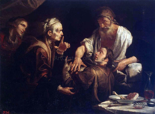 Gioacchino Assereto Isaac Blessing Jacob - Canvas Print