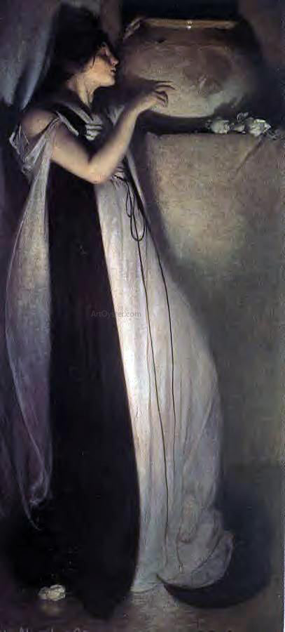 John White Alexander Isabella and the Pot of Basil - Canvas Print