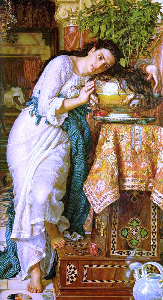 William Holman Hunt Isabella and the Pot of Basil - Canvas Print