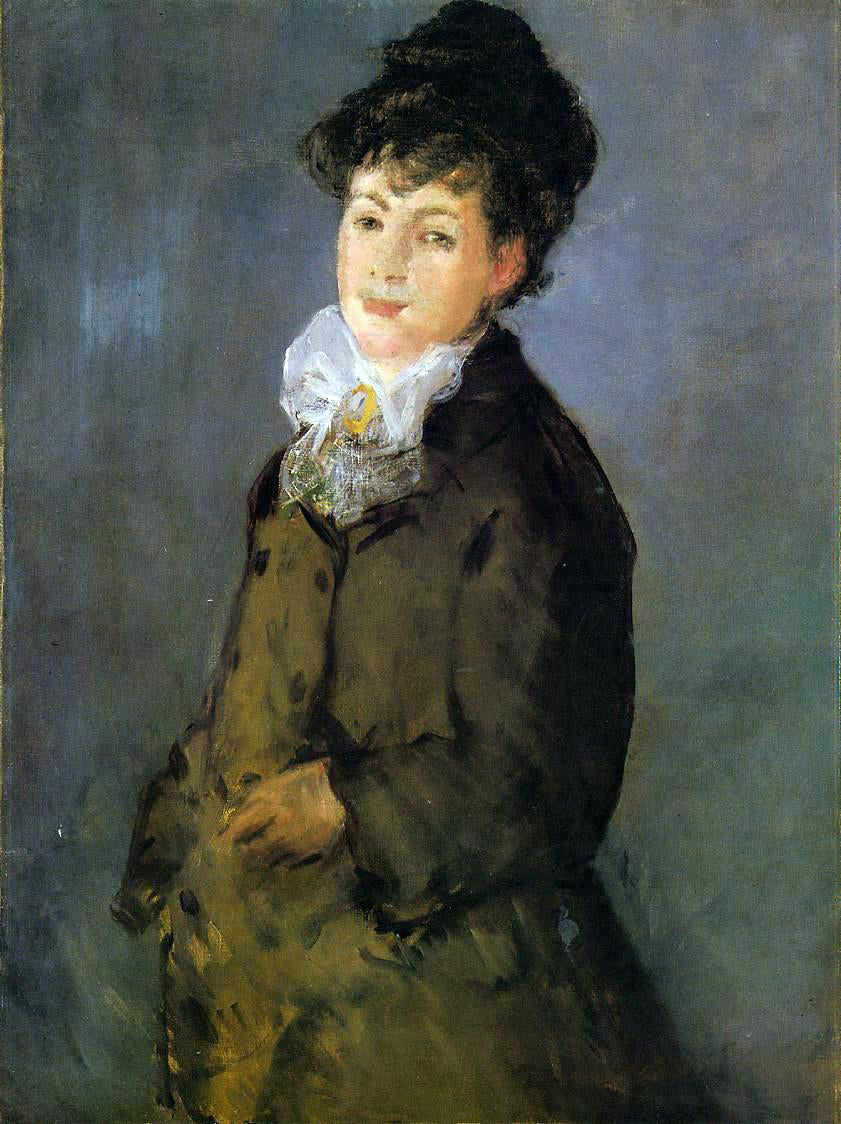 Edouard Manet Isabelle Lemonnier with a White Scarf - Canvas Print