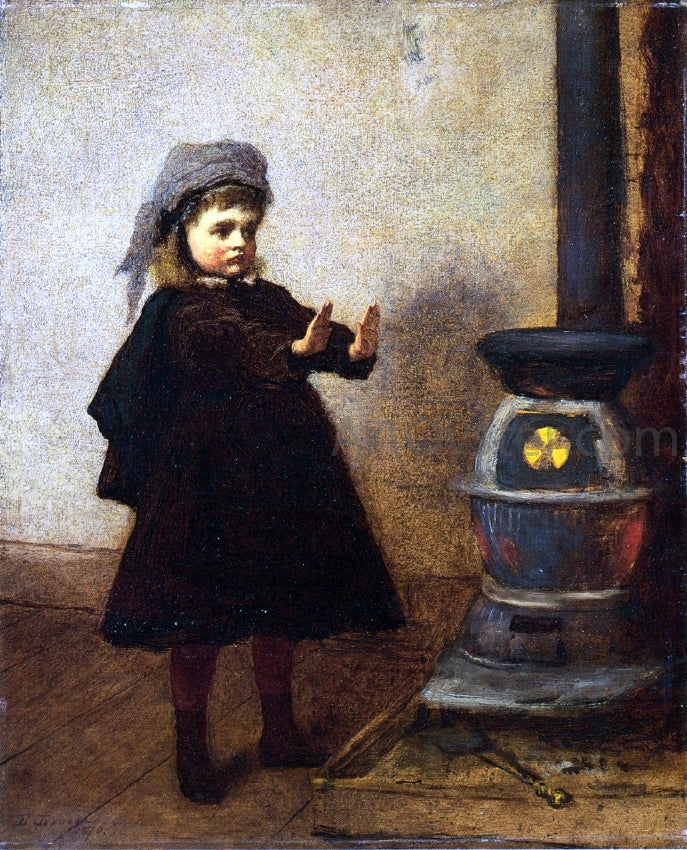 John George Brown Isn't it Cold - Canvas Print