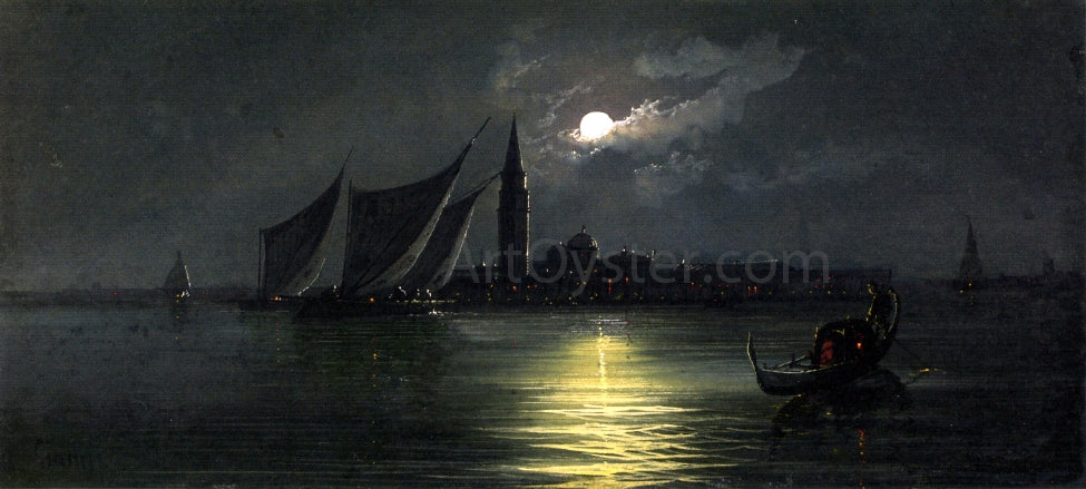 Girolamo Gianni Isola di San Giurgio, Venice by Moon - Canvas Print