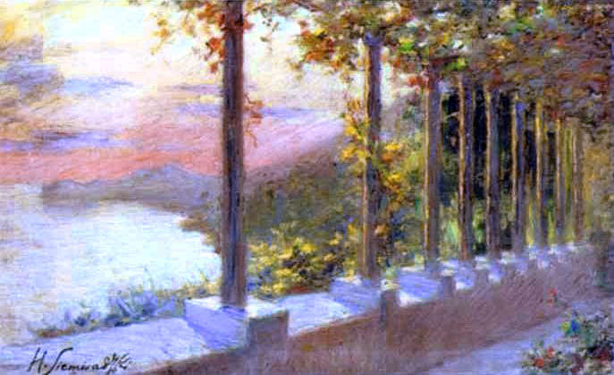 Henryk Hector Siemiradzki Italian Landscape - Canvas Print