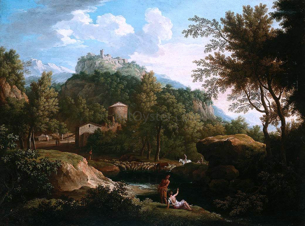 Jacob De Heusch Italian Landscape - Canvas Print